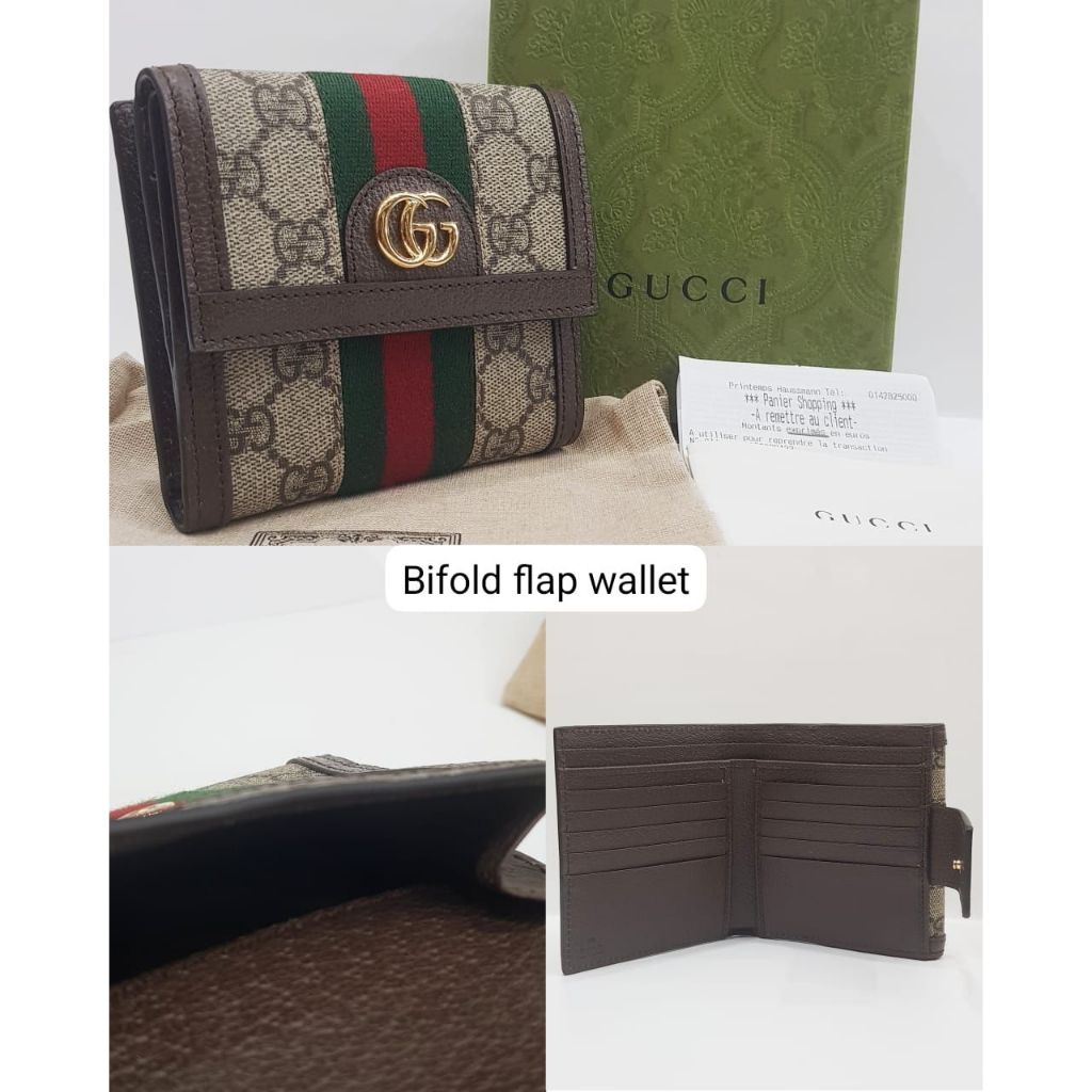 Gucc Ophidia GG Small Bifold Wallet