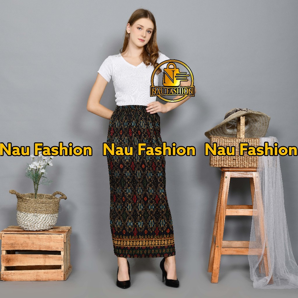 Rok Plisket Motif TORAJA - Rok Batik Kebaya Modern Rok Pesta Rok Batik/Rok Pesta Rok Plisket Batik