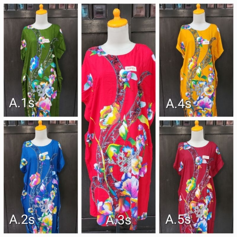 Daster KALONG jumbo Merah Super Kencana Ungu / daster kalong kelelawar LD 130