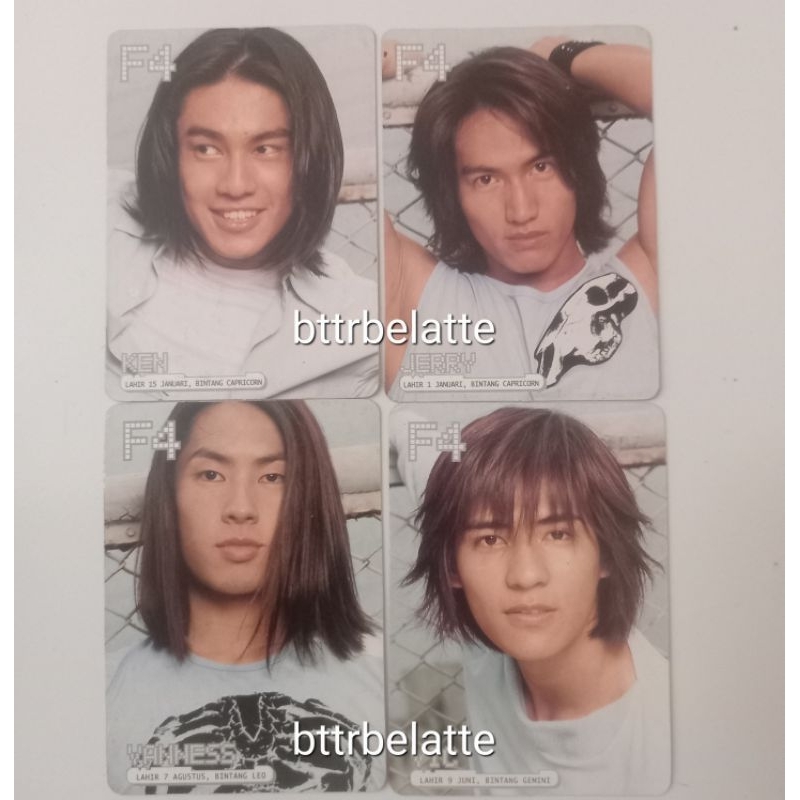 PC PHOTOCARD F4 METEOR GARDEN TAIWAN ORIGINAL CD KASET JERRY YAN VIC KEN VANNESS