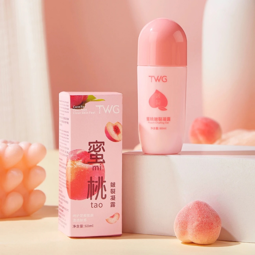 Lucerne - TWG Peach Chapping Gel 60ml - Pelembab Kaki dan Tangan pecah-pecah kering bersisik