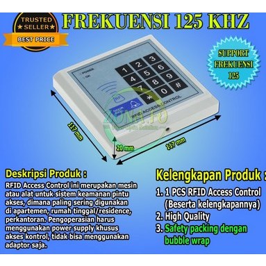 Mesin RFID Access Control Door Akses Kontrol Pintu Access Door Lock