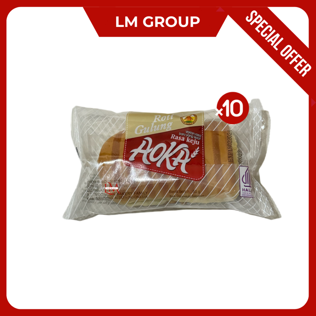 

[10 PCS LEBIH HEMAT] Roti Aoka Gulung Rasa Keju/Cokelat