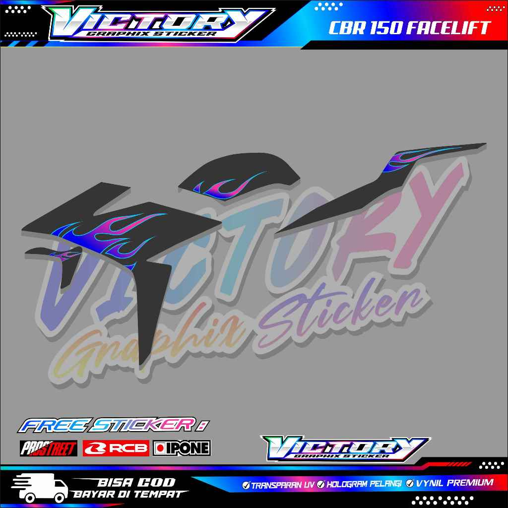 STRIPING VARIASI HONDA CBR 150 FACELIFT / STICKER LIST VARIASI CBR 150 FACELIFT