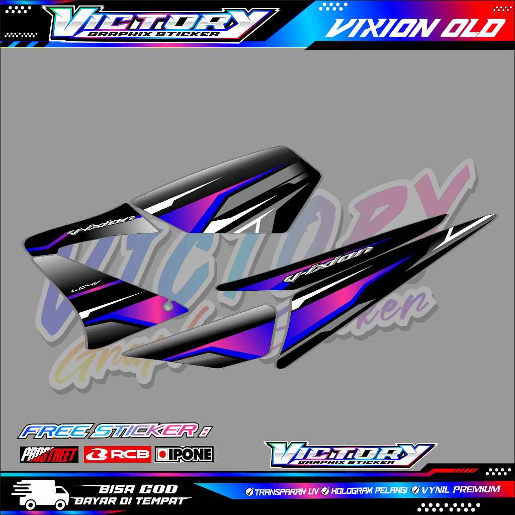 STRIPING VARIASI VIXION OLD HOTWHEELS STYLE / STIKER LIST VARIASI VIXION OLD