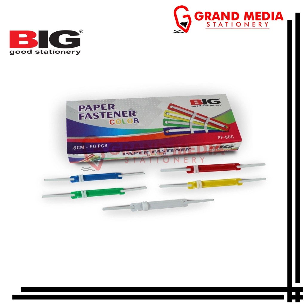 

[GRAND MEDIA] ACCO PLASTIK / PAPER FASTENER BIG WARNA PF-80C ISI 50 PCS