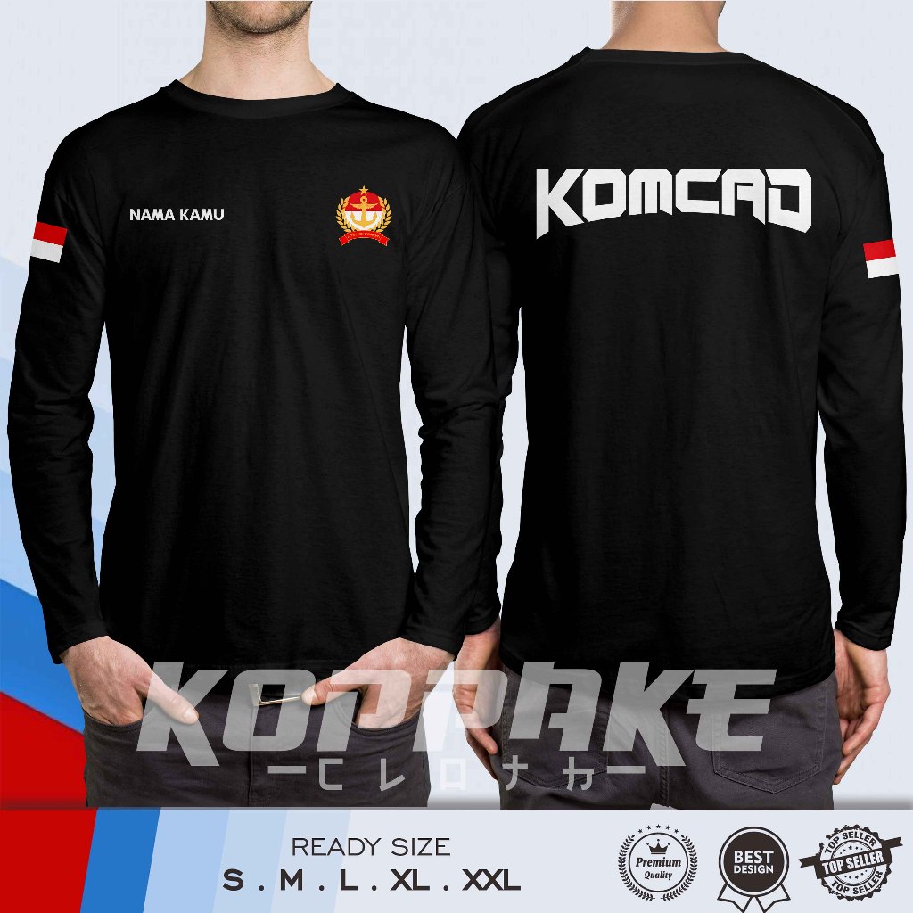 Kaos KOMCAD TNI Komponen Cadangan Tentara Nasional Indonesia Gratis Nama Kamu Lengan Panjang Baju Di