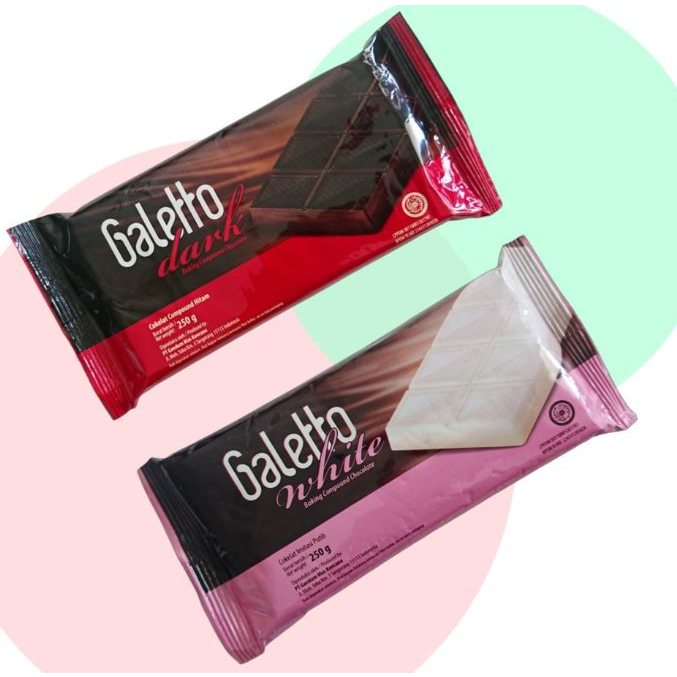 

Galetto coklat batang baking compound chocolate white 250 gram