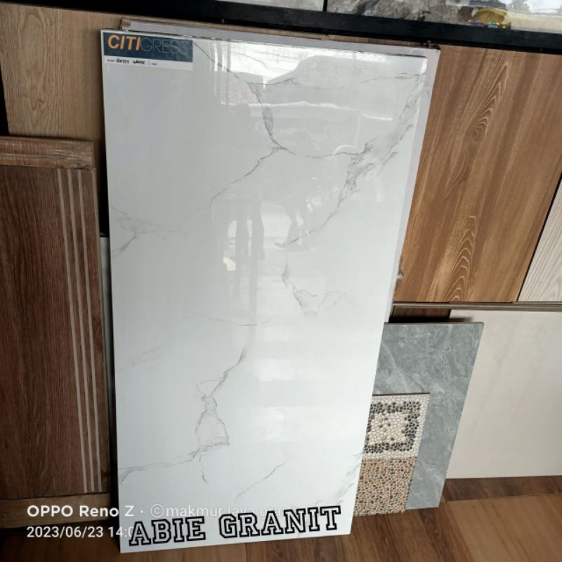 granit putih motif carara 60x120 keros white Citigress