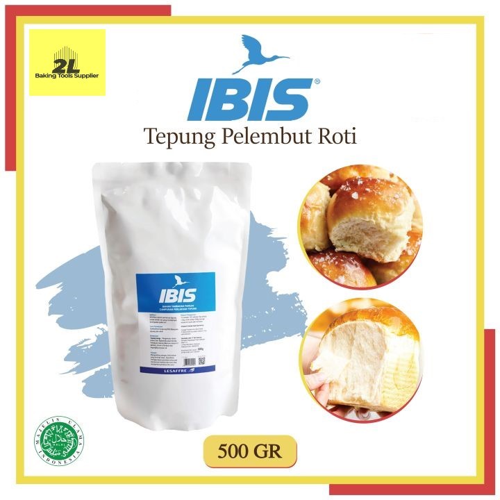 

Ibis blue pengempuk dan pelembut roti kemasan 500 gram