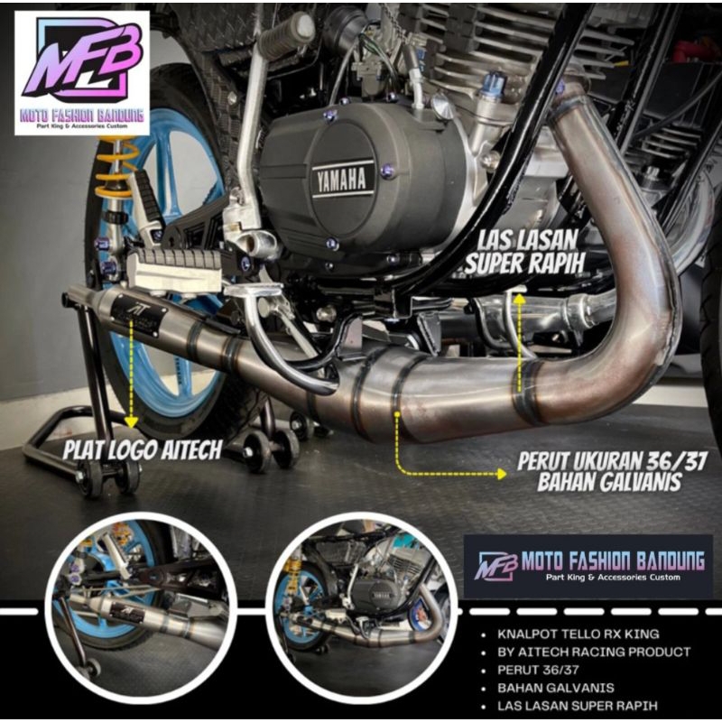 KNALPOT RX KING KOLONG TELLO GALVANIS ORIGINAL AITECH