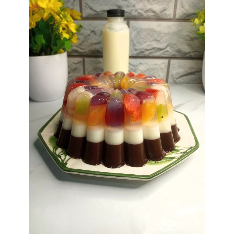 

( DADAKAN CHAT ADMIN )PUDING MIX FRUIT 15 Cm