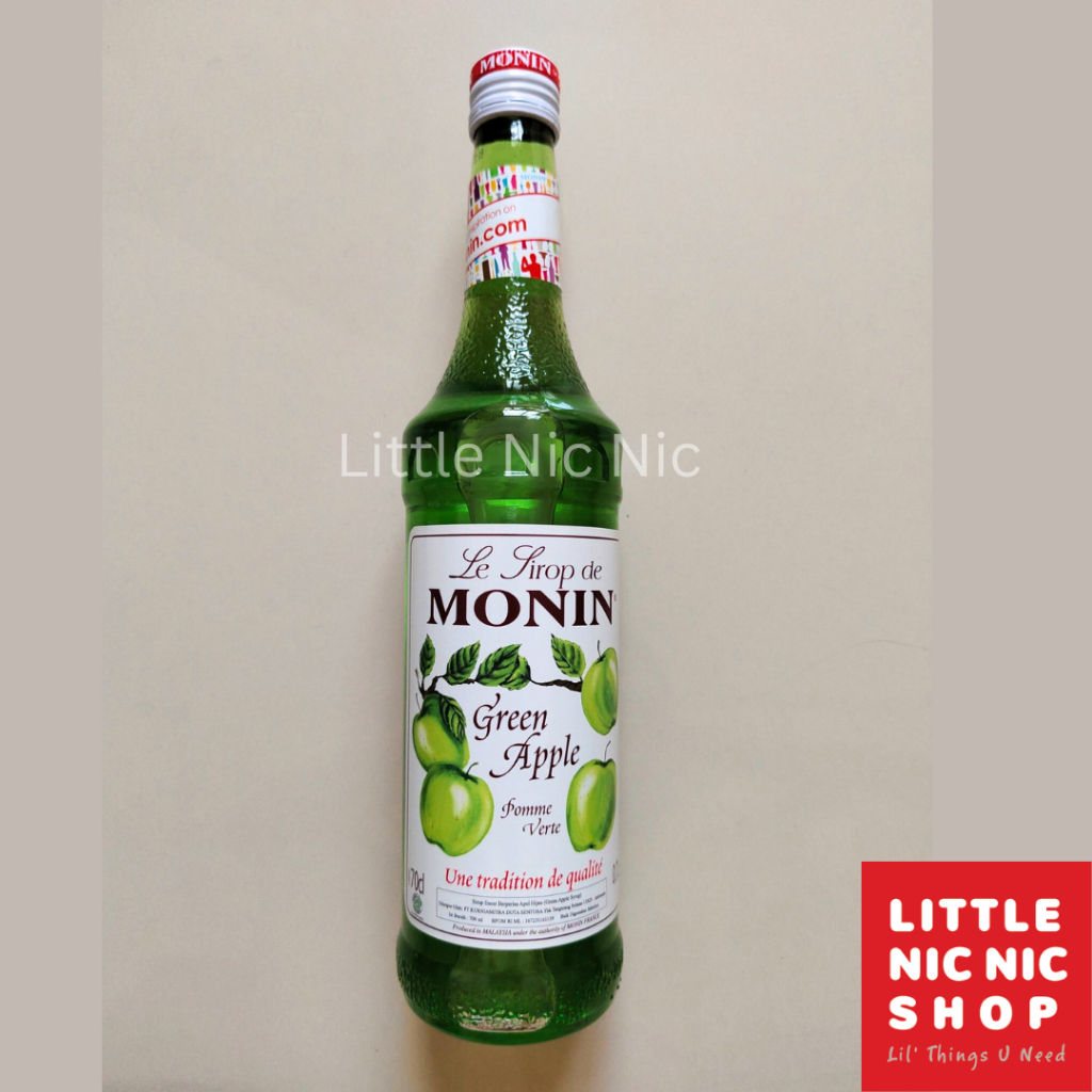 

Monin Green Apple flavoured syrup 70 CL (700ml) sirup rasa apel hijau minuman café