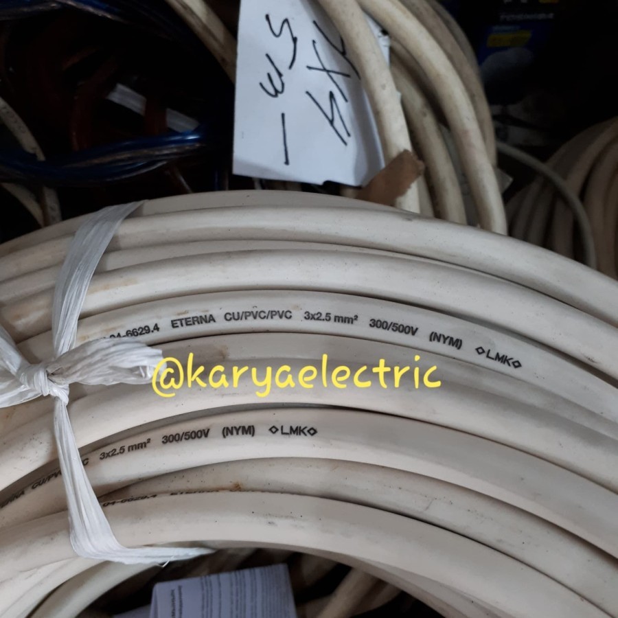 Kabel Kawat Tembaga Eterna Jembo 3x2.5mm 3x2,5mm Meteran Per meter
