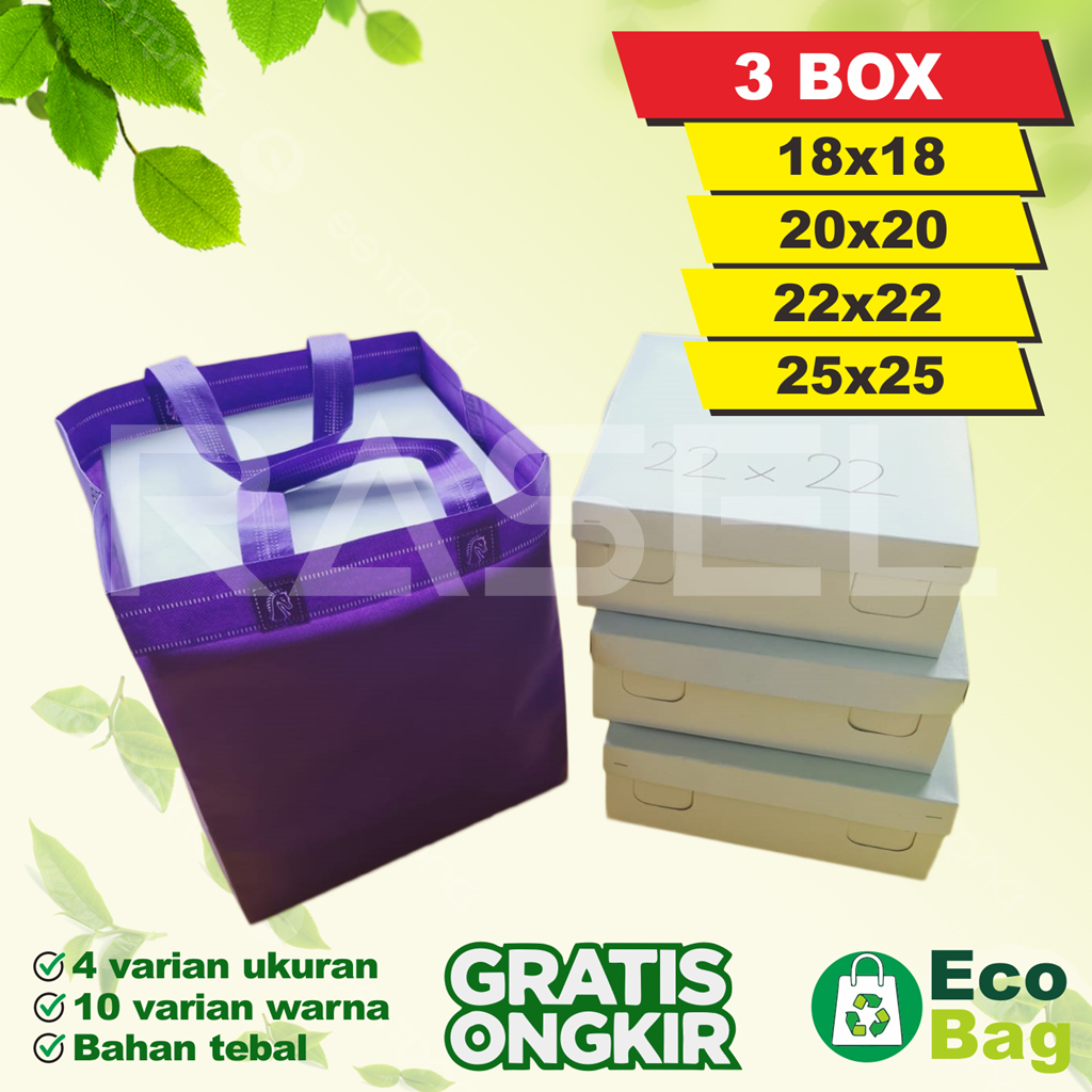 

kantong kotak dus nasi kue kardus box 18x18 20x20 22x22 24x24 25x25