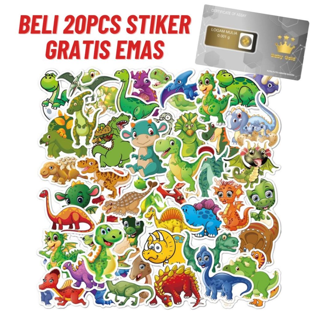 

50 PCS Stiker Graffiti Dinosaurus - B Anti Air Untuk Dekorasi Koper / Notebook