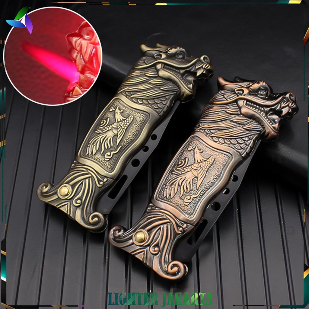 Korek Api Bara Gas Lipat Naga Dragon 201