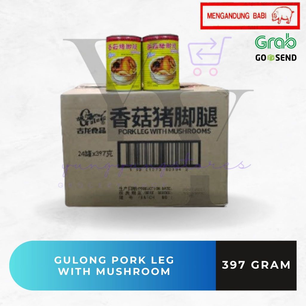 

1 Dus Isi 24 Kaleng Gulong Pork Leg With Mushroom / Kaki Babi Kaleng 397 gram