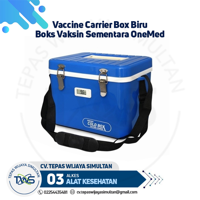 Vaccine Carrier Box Biru Boks Vaksin Sementara OneMed