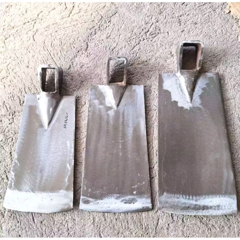 Cangkul pacul ganclong baja putih tebal - pacul baja putih asli