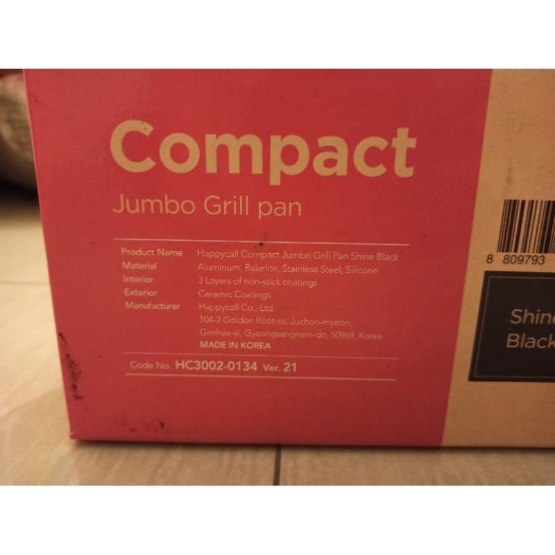 Happycall Jumbo Grill Pan wajan aluminium