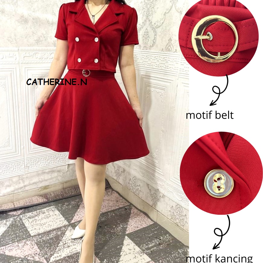 HOT SALE ODELIA SETELAN BLAZER ROK  ONE SET WANITA KEKINIAN  FASHION KOREAN STYLE