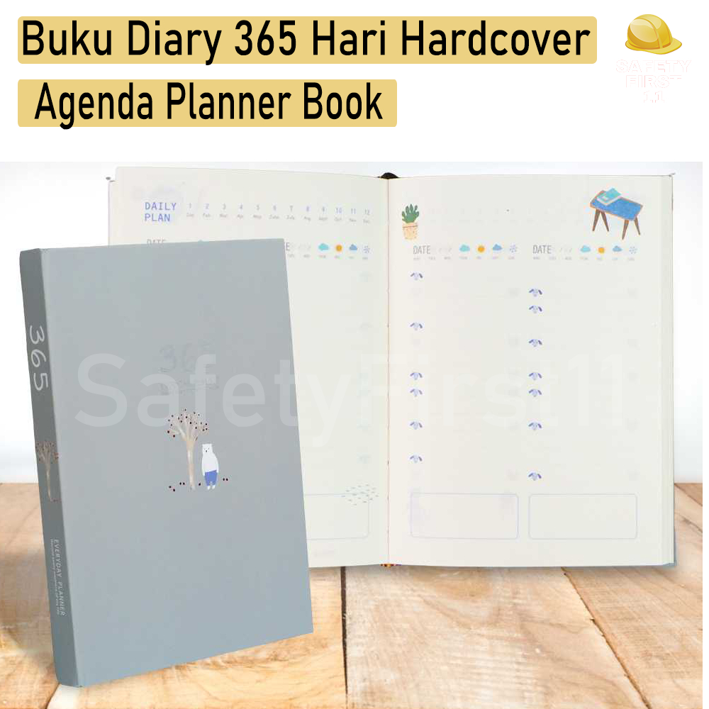 

DingDongTu Buku Diary 365 Hari Hardcover Agenda Planner Book - DDT-4083 safetyfirst11