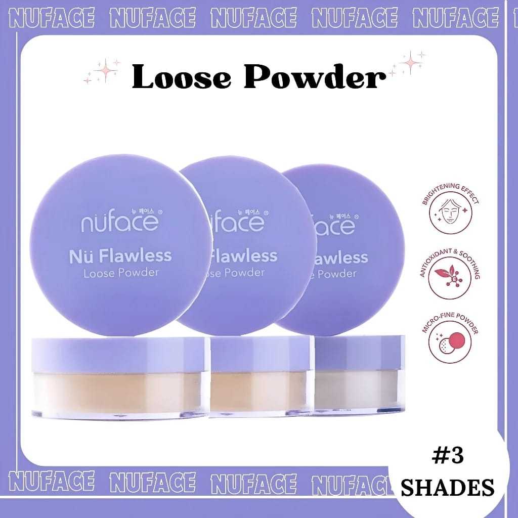 Nuface Nu Flawless Loose Powder 12g / Bedak Tabur