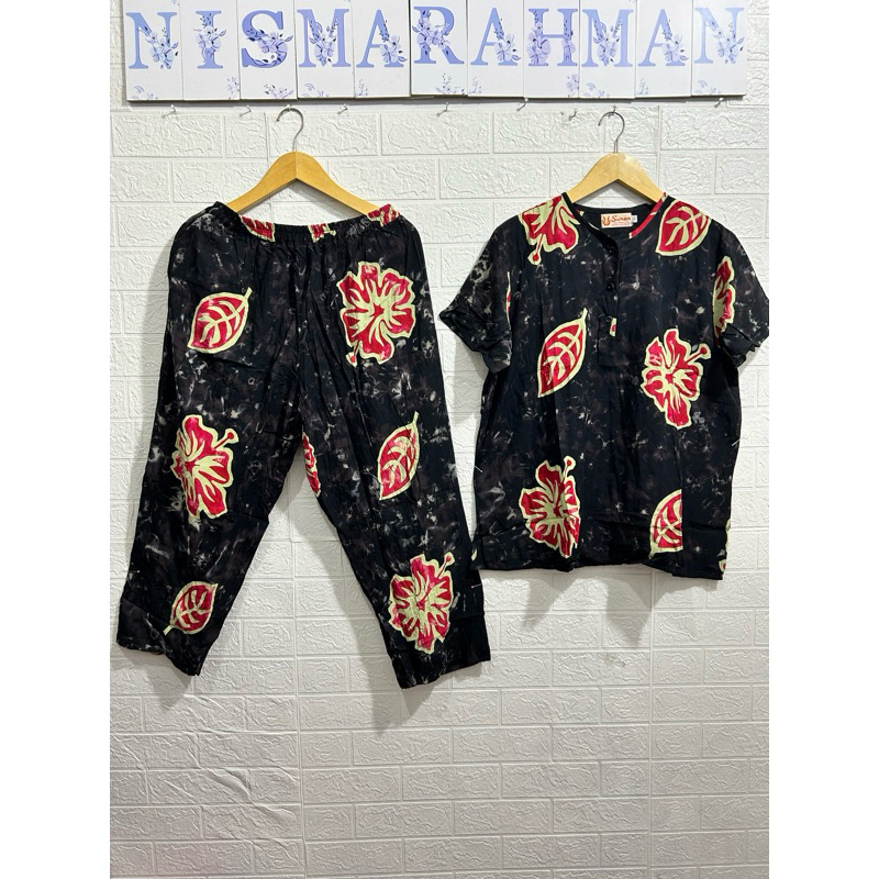 SETELAN CP BATIK SUNAN JUMBO _ TANGAN PENDEK LD 120CM