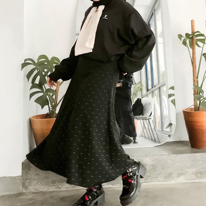 Terkini YEJI SKIRT POLKA  HIGHWEIST  POLKA KECIL WAJIB BACA DESKRIPSI PRODUK