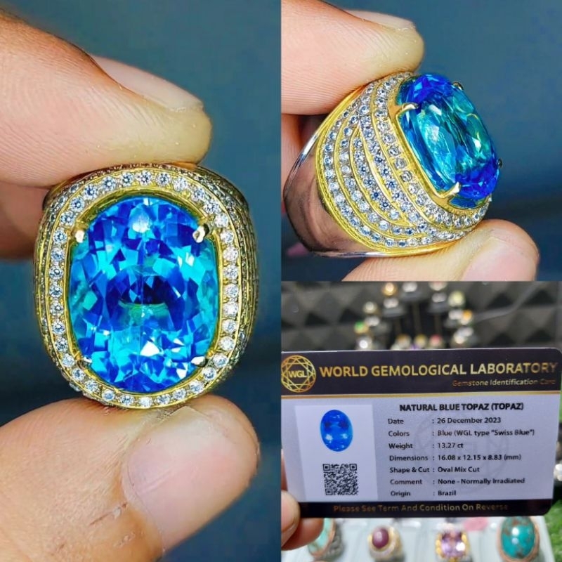 Natural Blue Topas Swiss