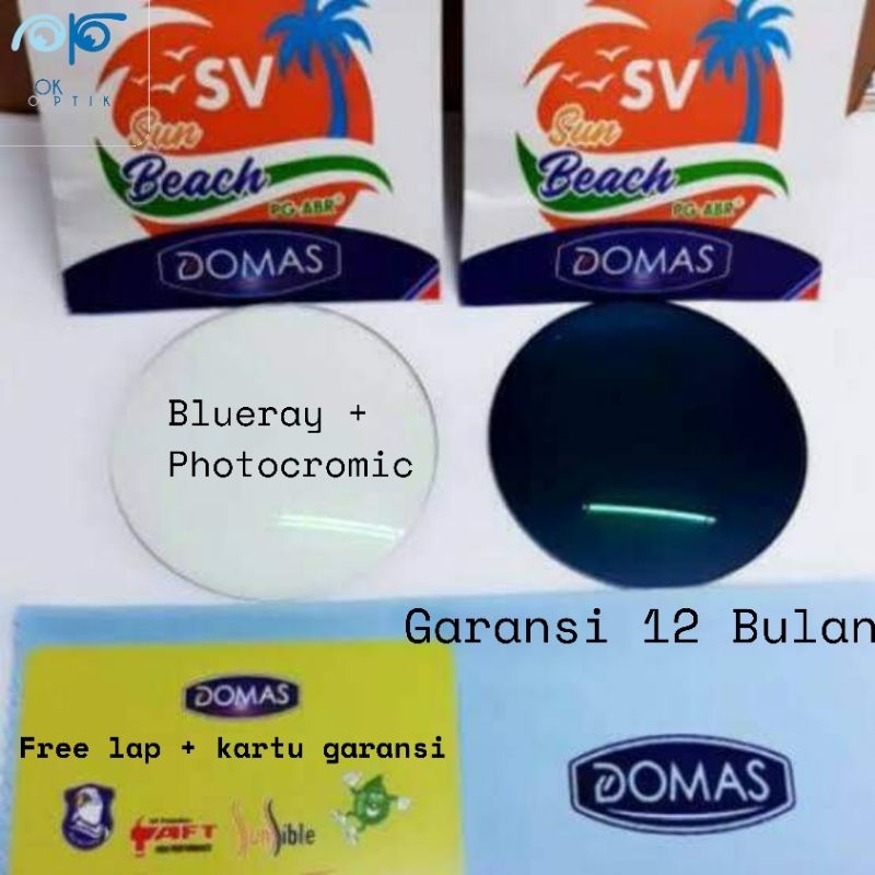 Lensa sunbeach bluecromic blueray photocromic by domas
