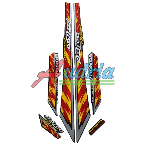 Stiker lis body Motor Honda Astrea Grand 93 Le merah-kuning
