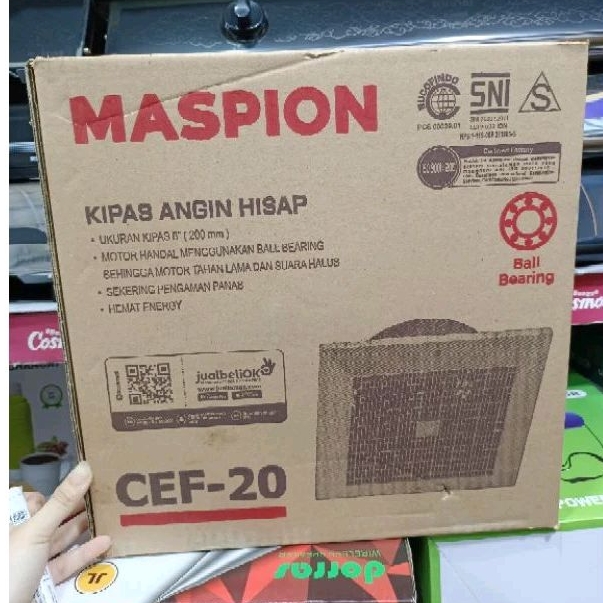 MASPION CEILING EXHAUST FAN CEF 20 - VENTILASI PLAFON MASPION 8 INCH - EXHAUST PLAFON MASPION - HEXO