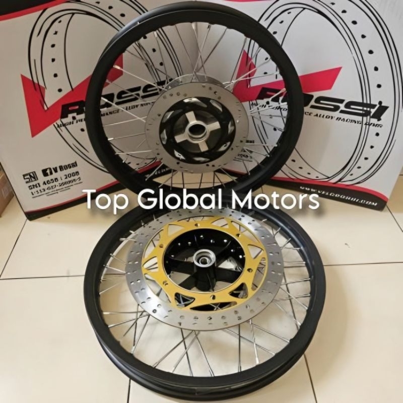 VELG NINJA 150R/RR SEPASANG ROSSI ORIGINAL RING17 DEPAN BELAKANG 1SET