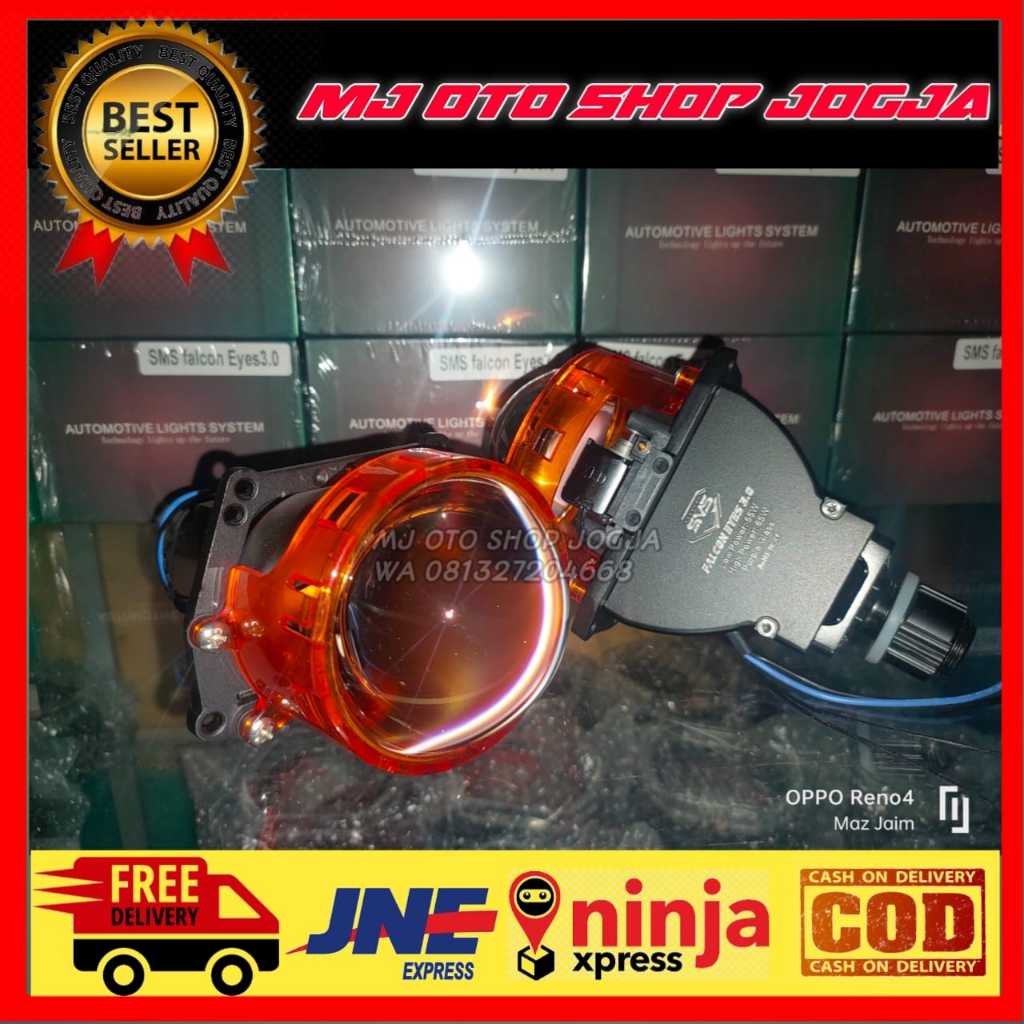 New BILED SMS FALCON EYES 3'' FLAT CUTT OFF CHIPS OSRAM