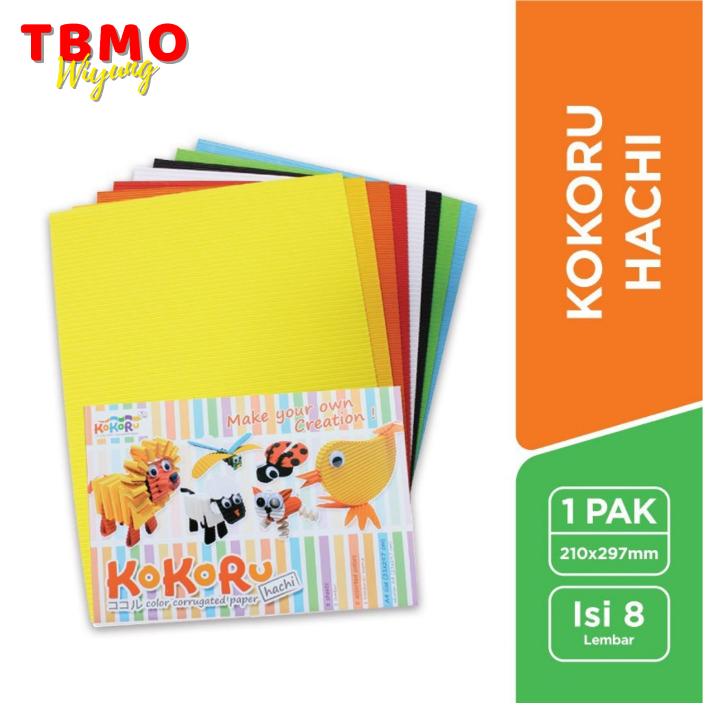 

TBMO Kertas Kokoru Kertas Bergelombang Hachi A4
