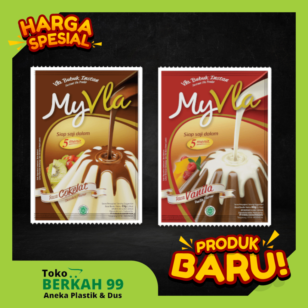 

Nutrijell my vla vanila dan cokelat 60 gram Per SACHET