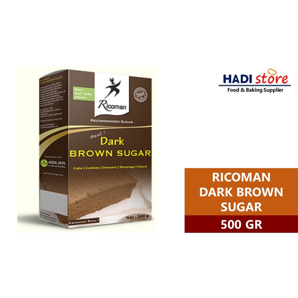 

RICOMAN DARK BROWN SUGAR GULA TEBU COKLAT - 500 GR