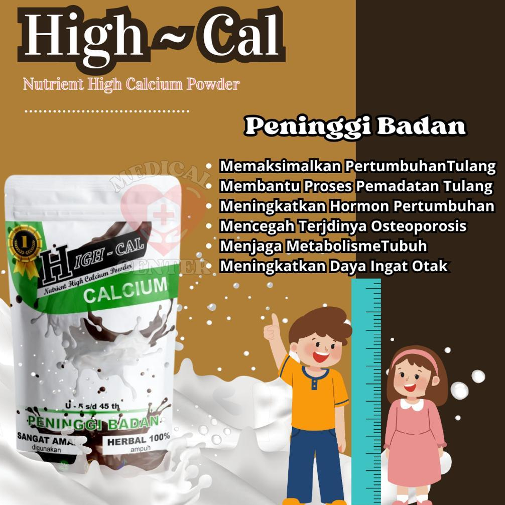 HIGH CAL Susu Peninggi Badan Original Peninggi Badan Terlaris, Suplemen dan susu peninggi badan ampu