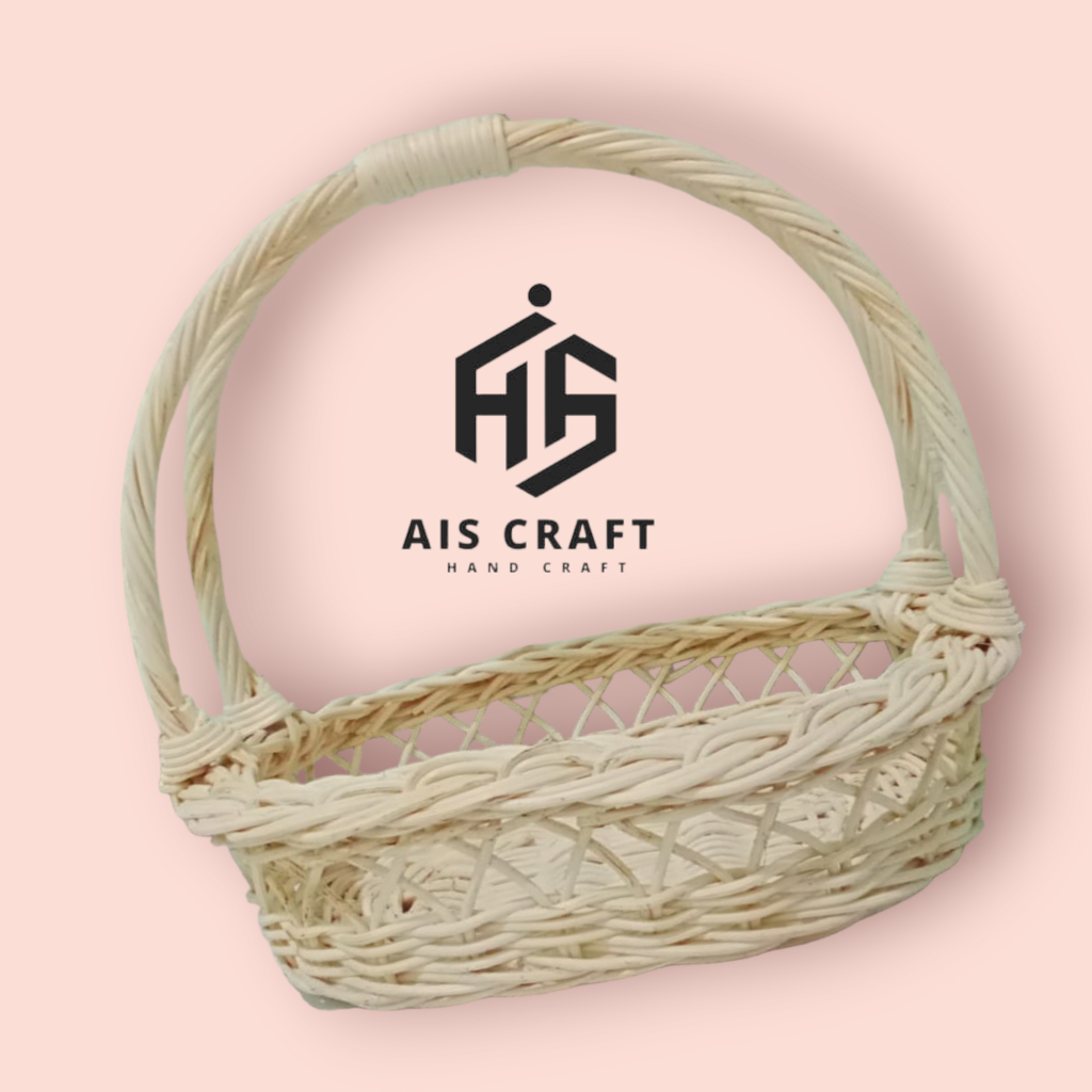 Keranjang Buah Lingkaran  - Kerajinan Rotan model Bulat Murah  Kualitas Rotan Grade A