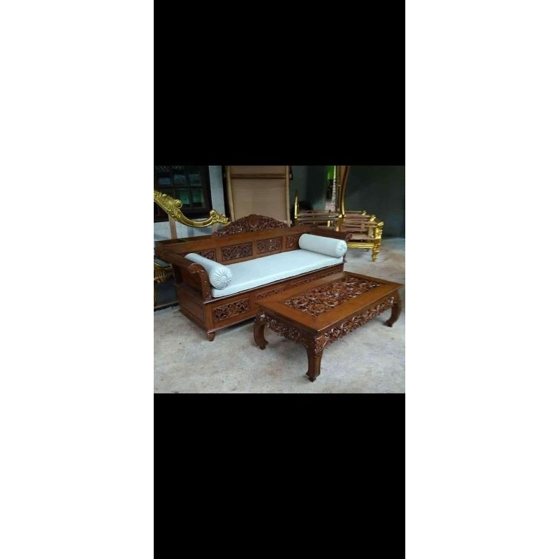 PROMO TERMURAH BALE BALE MADURA PLUS MATRAS DAN MEJA KETAPANG KAYU JATI