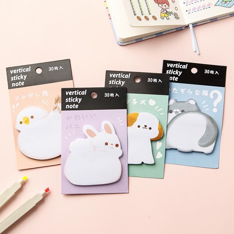 

MURMURE I STICKY NOTES FAT ANIMAL MEMO POST IT KARAKTER RABBIT