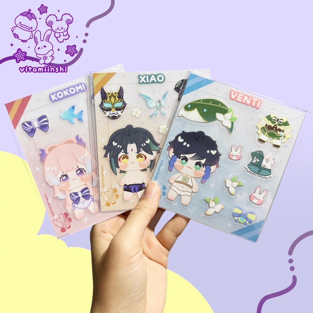 

Transparent Sticker Genshin Dress up series