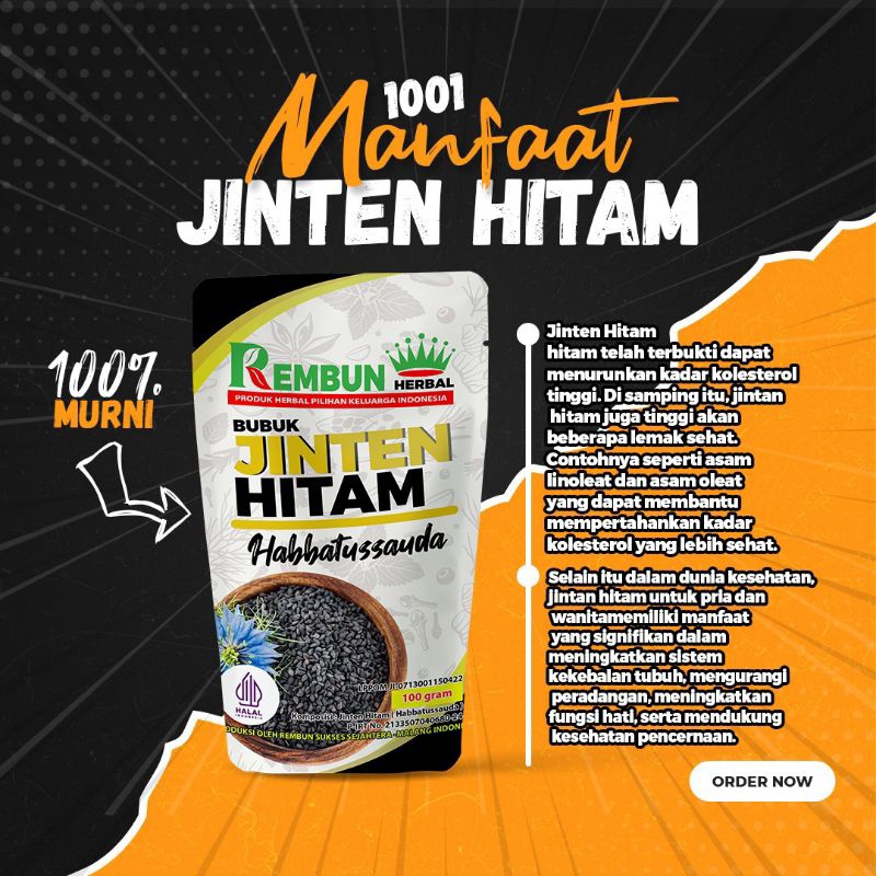 

HABBATUSSAUDA JINTEN HITAM BUBUK PRODUKSI MAHKOTA