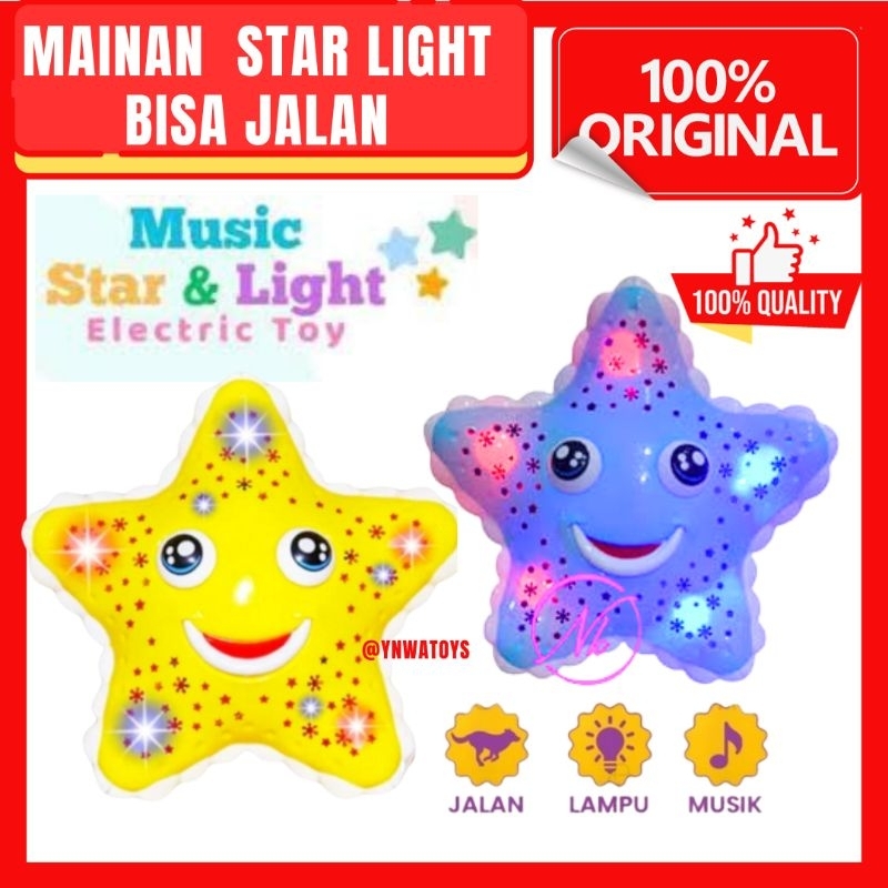 MAINAN ANAK TERBARU MUSIK STAR LIGHT BINTANG LAUT NYALA BERJALAN BERGERAK/MAINAN ANAK BAYI 8 BULAN 1