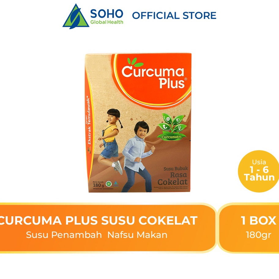 

XG34448 Curcuma Plus Susu Bubuk Nafsu Makan Ekstrak Temulawak Coklat 18gr