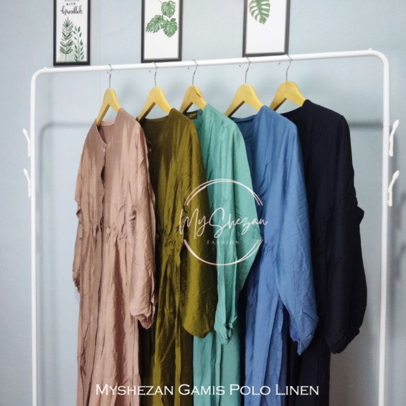 MyShezan Gamis Polo Linen Crinkle