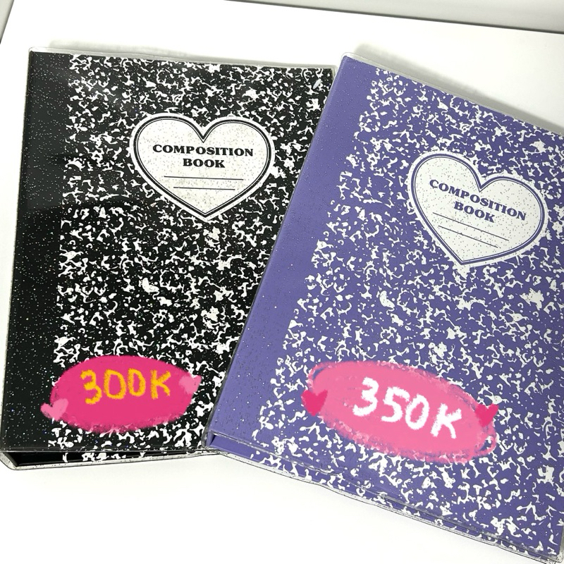 lucalab binder A4 composition book black purple ring 3 luluroom original ori korea