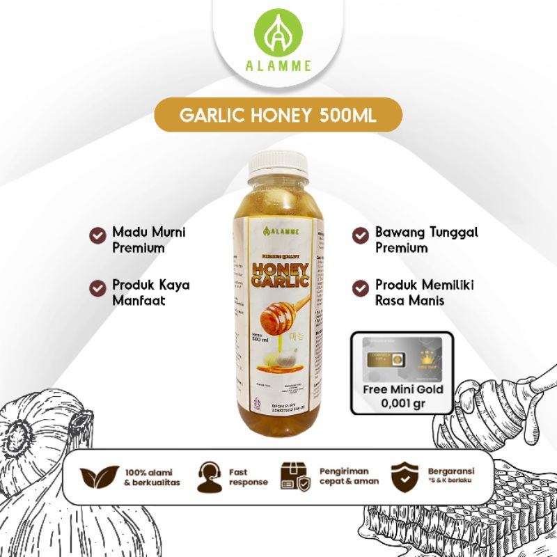 

garlic honey madu bawang putih 500ml (manis)